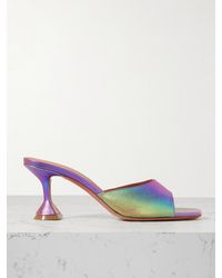 AMINA MUADDI - Lupita Mules Aus Changierendem Leder - Lyst