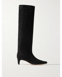 STAUD - Wally Kniehohe Stiefel Aus Veloursleder - Lyst