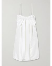 BERNADETTE - Estee Bow-Detailed Taffeta Mini Dress - Lyst