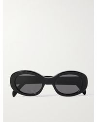 Celine - Triomphe Oval-Frame Acetate Sunglasses - Lyst