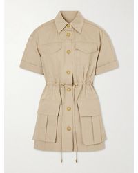 Balmain - Cotton-Gabardine Mini Dress - Lyst
