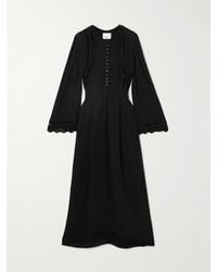Isabel Marant - Faustina Broderie Anglaise And Pointelle-Trimmed Poplin Midi Dress - Lyst