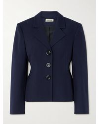 ShuShu/Tong - Wool And Silk-Blend Twill Blazer - Lyst