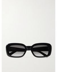 Saint Laurent - Rectangular-Frame Recycled Acetate Sunglasses - Lyst