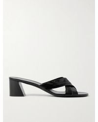 KHAITE - Liria Glossed-Leather Mules - Lyst