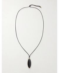 Jennifer Fisher - Dagger-Plated, Quartz And Leather Necklace - Lyst