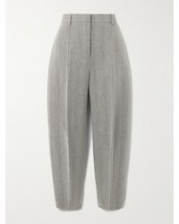 Loro Piana - Dan Verkürzte Hose Aus Einer Mischung Aus Leinen, Wolle Und Kaschmir Mit Falten - Lyst