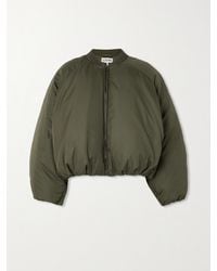 Loewe - Leather-Trimmed Padded Shell Bomber Jacket - Lyst