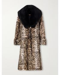 Nour Hammour - Nina Tiger-Print Shearling Coat - Lyst