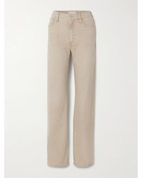 Mother - The Dodger Sneak Mid-Rise Straight-Leg Jeans - Lyst