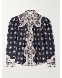 Alix Of Bohemia - Artemis Bronco Ruffled Bandana-Print Cotton And Silk-Blend Shirt - Lyst
