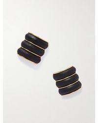 Alaïa - Bumper-Tone Wood Clip Earrings - Lyst