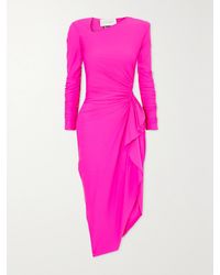 AZ FACTORY - Ester Manas Asymmetric Cutout Gathered Stretch-Jersey Midi Dress - Lyst