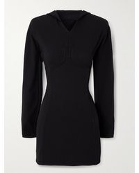 Jean Paul Gaultier - Open-Back Hooded Paneled Crepe-Jersey Mini Dress - Lyst