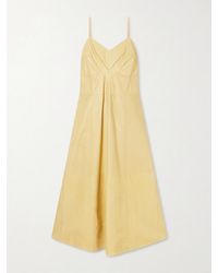Calvin Klein - Fia Leather Midi Dress - Lyst