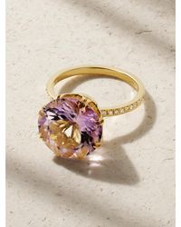 Ileana Makri - Solitaire Crown 18-Karat, Amethyst And Diamond Ring - Lyst