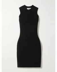 Victoria Beckham - Vb Body Pointelle-Trimmed Stretch-Knit Mini Dress - Lyst