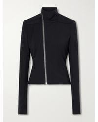 Rick Owens - Gary Frayed Wool-Blend Jersey Jacket - Lyst