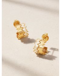 Suzanne Kalan - 18-Karat Diamond Hoop Earrings - Lyst