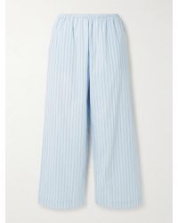 Deiji Studios - Ease Striped Organic Cotton-Poplin Pants - Lyst