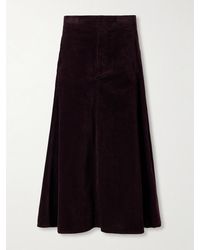 Polo Ralph Lauren - Cotton-Corduroy Midi Skirt - Lyst