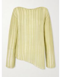 The Elder Statesman - Nimbus Lola Asymmetric Cashmere And Cotton-Blend Sweater - Lyst