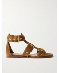 Gianvito Rossi - Buckled Suede Sandals - Lyst