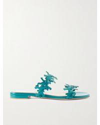 Gianvito Rossi - Nuit 95 Patent-Leather Sandals - Lyst