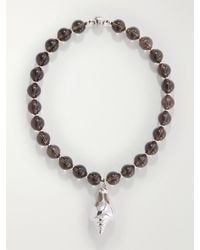 Julietta - Eos Rhodium-Plated Quartz Necklace - Lyst