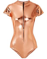 Lisa Marie Fernandez Farrah Badeanzug Aus Metallic-stretch-pvc - Mettallic