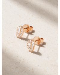 Anita Ko - Palm Leaf Small 18-Karat Rose Diamond Earrings - Lyst