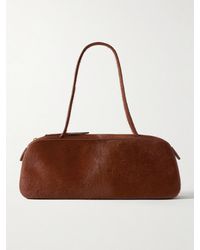 KHAITE - Simona Leather-Trimmed Calf Hair Shoulder Bag - Lyst