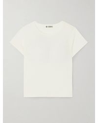 ÉTERNE - T-Shirt Raccourci En Jersey De Coton Et De Modal Mélangés Short Sleeve Baby Tee - Lyst
