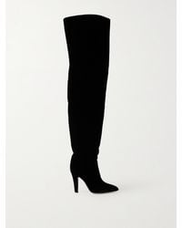 Paris Texas - Elsa Velvet Over-The-Knee Boots - Lyst