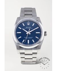 Rolex Pre-owned 2020 Oyster Perpetual Automatic 34mm Oystersteel Watch - Metallic
