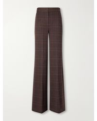 Max Mara - Emiro Prince Of Wales Checked Wool And Cotton-Blend Twill Wide-Leg Pants - Lyst
