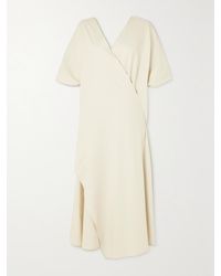 Baserange - Venn Wrap-effect Draped Silk Maxi Dress - Lyst