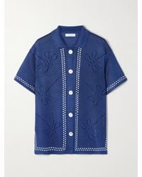 Calle Del Mar - Garden Party Pointelle-Knit Shirt - Lyst