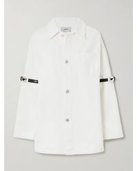 Coperni - Oversized Leather-Trimmed Paneled Denim Jacket - Lyst