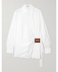 Loewe - Luxury Draped Shirt In Cotton - Lyst