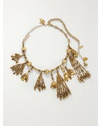 Dries Van Noten - Tasseled Embellished-Tone And Resin Necklace - Lyst