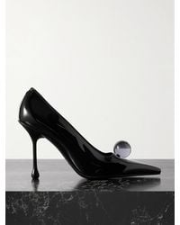 Jimmy Choo - Orb 95 Pumps Aus Lackleder Mit Verzierung - Lyst
