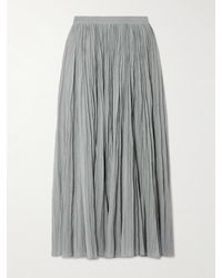 TOTEME - Plissé-Organic Cotton-Blend Maxi Skirt - Lyst