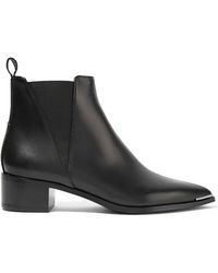 Acne Studios Bottines En Cuir - Noir