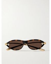 Bottega Veneta - New Knot Cat-Eye Acetate And-Tone Sunglasses - Lyst