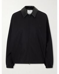Courreges - Logo-Embroidered Cotton Canvas Bomber Jacket - Lyst