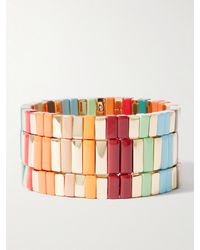 Roxanne Assoulin - The Bright By Nature Set Of Three-Tone Enamel Bracelets - Lyst