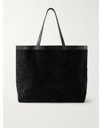 Nili Lotan - Loren Leather-Trimmed Suede Tote - Lyst