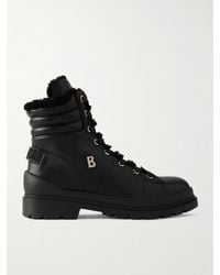 Bogner - St. Moritz Schnürstiefel Aus Leder Mit Shearling-Futter Und Verzierung - Lyst