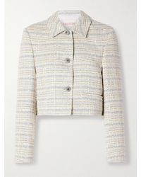 Valentino Garavani - Verkürzte Jacke Aus Tweed Aus Einer Baumwollmischung Mit Verzierungen - Lyst